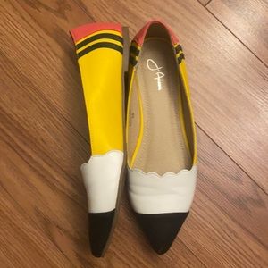 J. Adams Pointed Toe Pencil Flats.